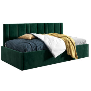 Łóżko młodzieżowe 90x200 Comfort Prato, Zielony, Pojemnik