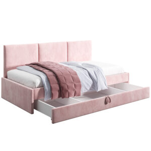Łóżko młodzieżowe 90x200 Comfort Toni, Różowy, Szuflada