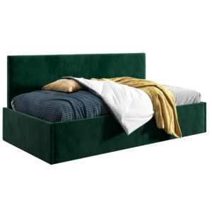 Łóżko młodzieżowe 90x200 Comfort Bari, Zielony, Pojemnik