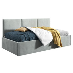 Łóżko młodzieżowe 100x200 Comfort Asti, Jasny szary, Pojemnik