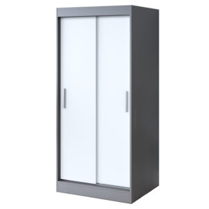 Szafa przesuwna 90x200 Gold , Antracyt mat / Biały mat