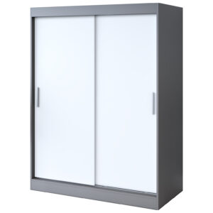 Szafa przesuwna  150x200  Gold , Antracyt mat / Biały mat