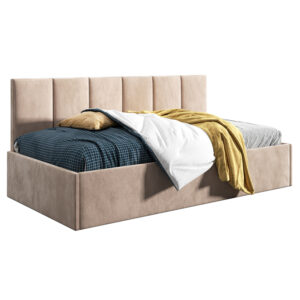 Łóżko młodzieżowe 90x200 Comfort Roma, Beżowy, Pojemnik