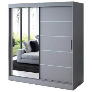 Szafa przesuwna 1 x Lustro 180x200  Ralf , Antracyt mat