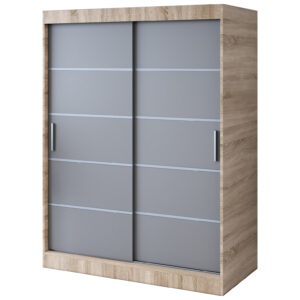Szafa przesuwna 150x200  Nina , Dąb Sonoma / Antracyt mat