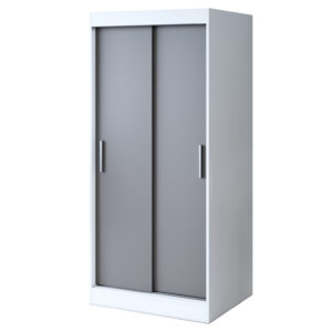 Szafa przesuwna 90x200 Gold , Biały mat / Antracyt mat