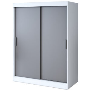 Szafa przesuwna  150x200  Gold , Biały mat / Antracyt mat