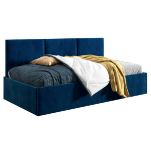Łóżko młodzieżowe 100x200 Comfort Asti, Granatowy, Pojemnik