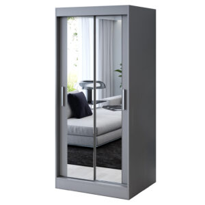 Szafa przesuwna 2x Lustro 90x200 Karl , Antracyt Mat