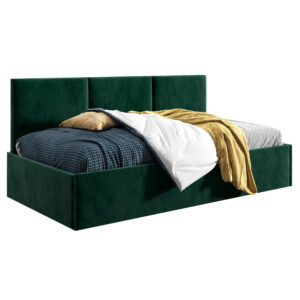 Łóżko młodzieżowe 100x200 Comfort Asti, Zielony, Pojemnik