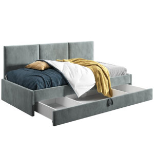 Łóżko młodzieżowe 90x200 Comfort Toni, Ciemny szary, Szuflada