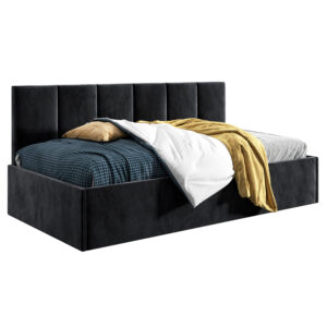 Łóżko młodzieżowe 90x200 Comfort Roma, Czarny, Pojemnik