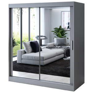 Szafa przesuwna 2x Lustro 180x200  Karl , Antracyt mat